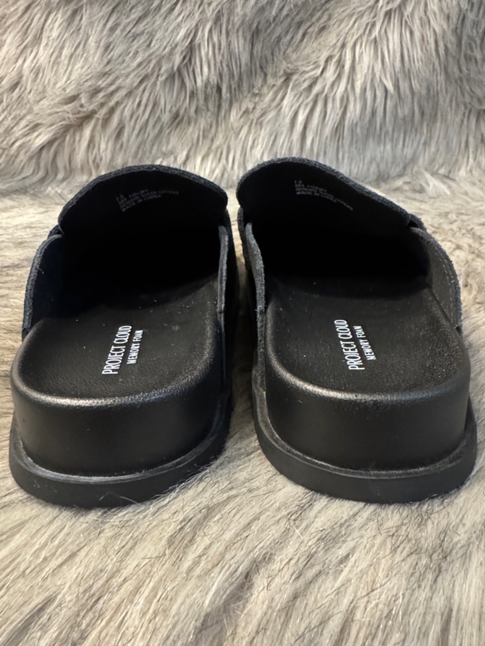 Project Cloud Women’s Black Suede Slide Clogs Size 7.5 - Picture 7 of 9
